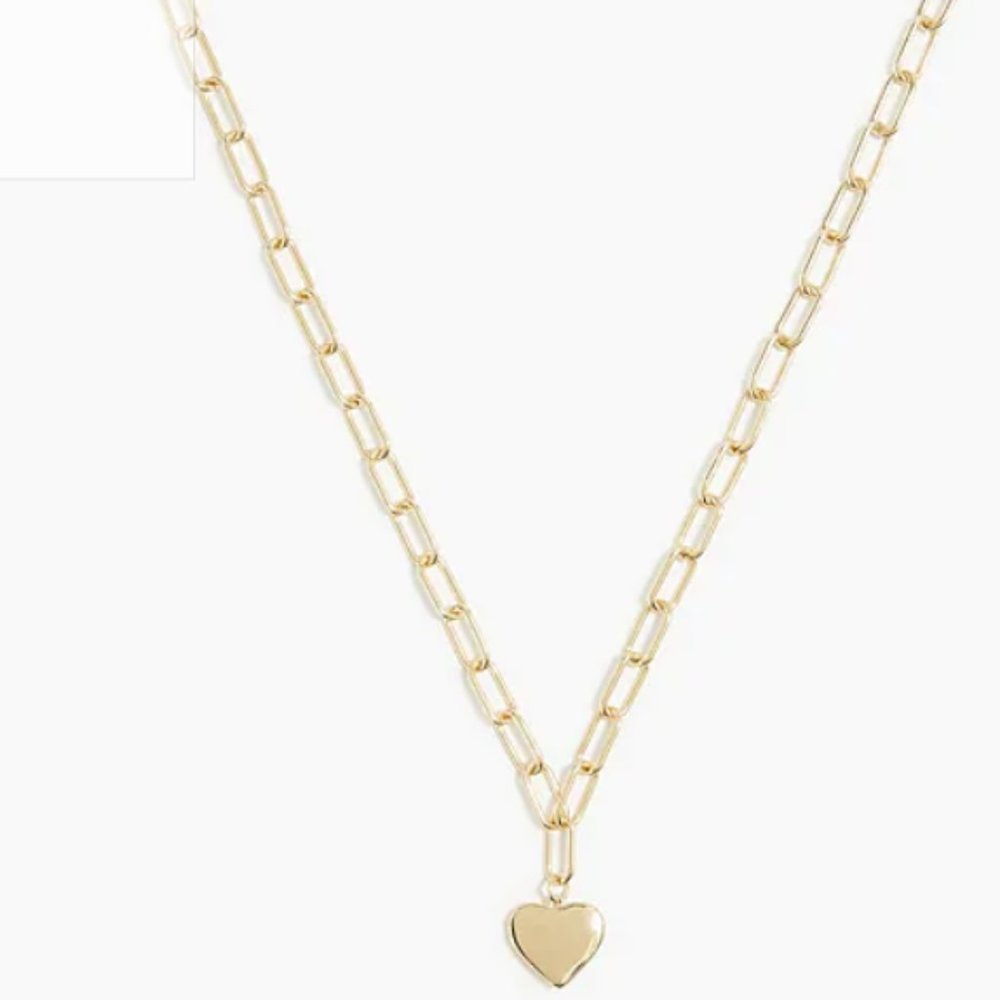 New w/ Tags J. Crew Chain with Heart - Gold
